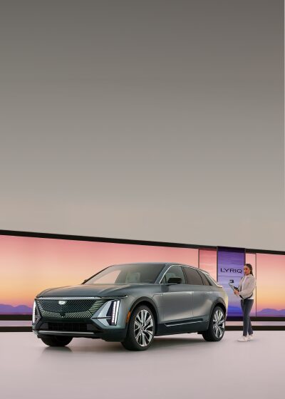 A Cadillac Live Agent Does a Walkaround of the LYRIQ in the Showroom