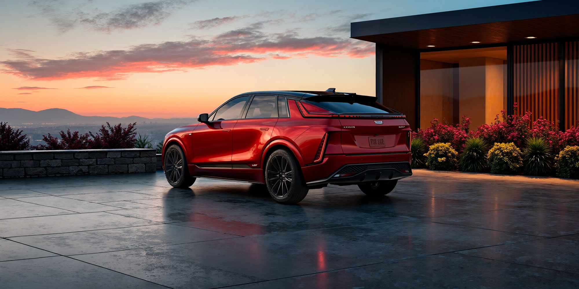 2027 cadillac lyriq-v driver side rear exterior view