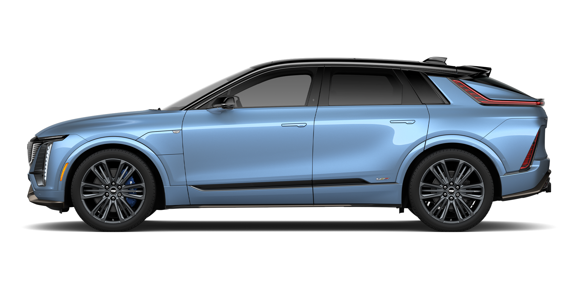 2027 Cadillac LYRIQ-V Premium With a Front Three-Quarter Exterior View