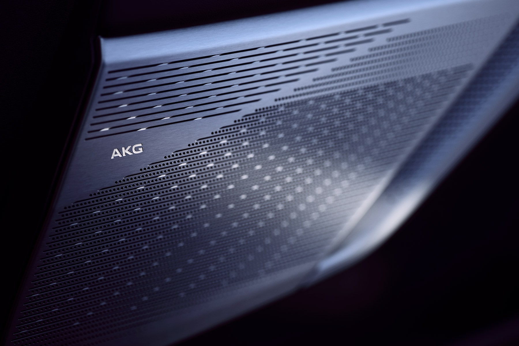 Close-up of the Cadillac OPTIQ's AKG Speaker
