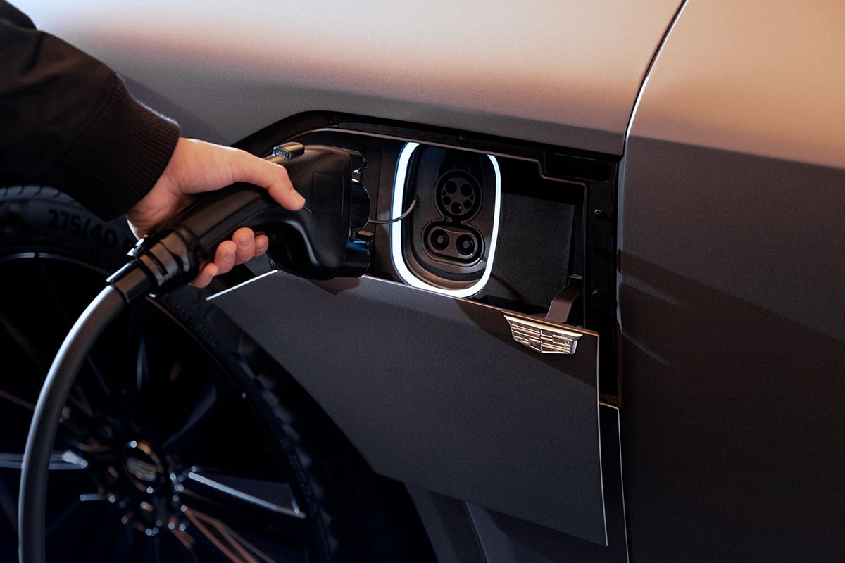 Close-up of a Man Putting the EV Charger into the 2026 VISTIQ's Charging Port
