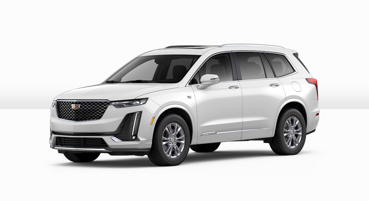 Vista de perfil lateral de Cadillac XT6 2025 en Blanco