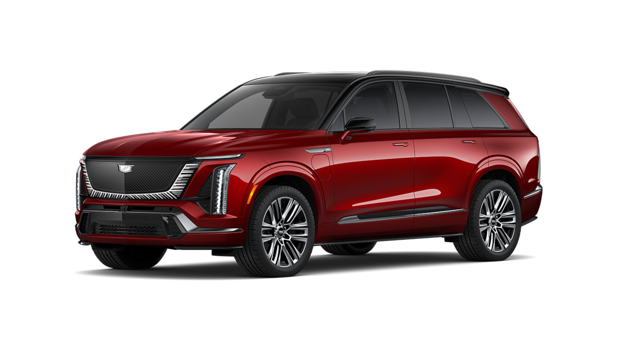 A Side Profile of the Red 2027 Cadillac VISTIQ