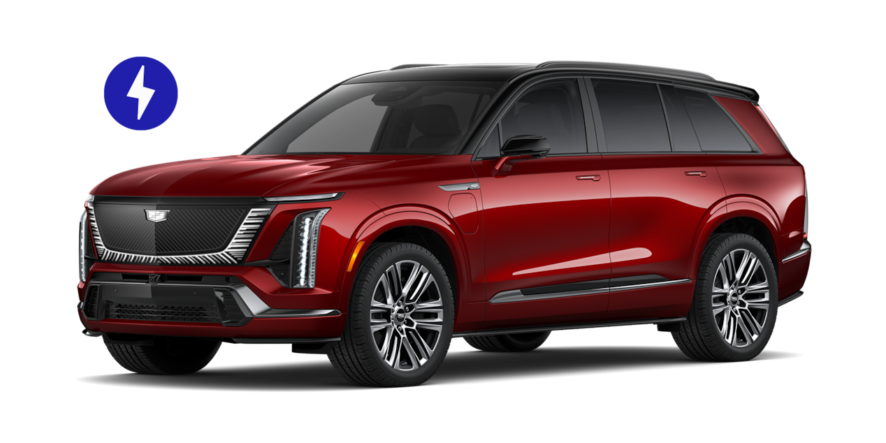 A Side Profile of the Red 2027 Cadillac VISTIQ