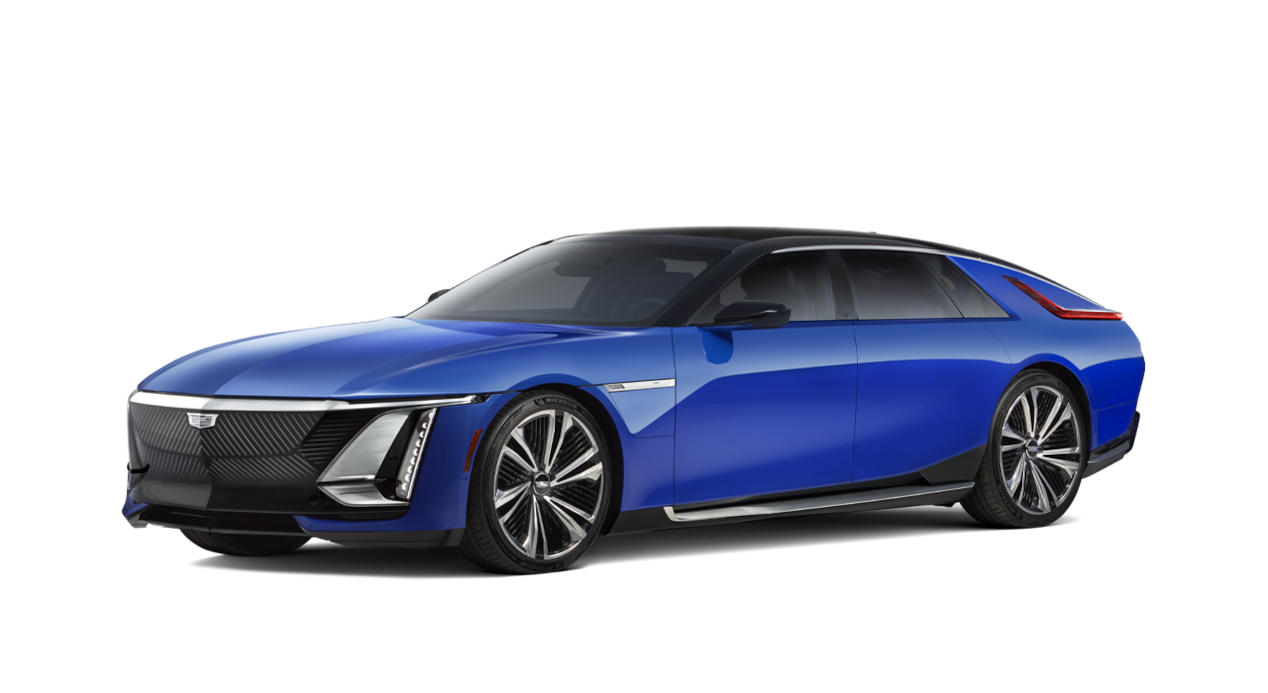 A Side Profile of the Blue 2025 Cadillac CELESTIQ