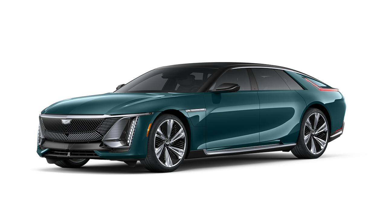 A Side Profile of the Blue 2026 Cadillac CELESTIQ