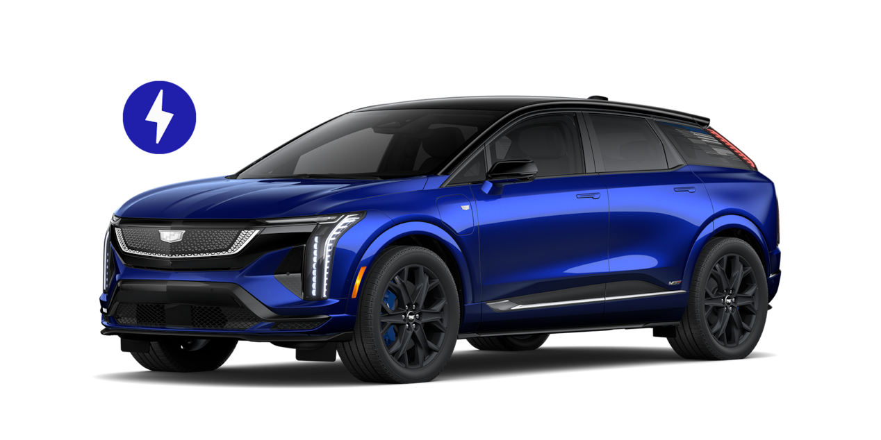 A Side Profile of the Blue 2027 Cadillac OPTIQ-V