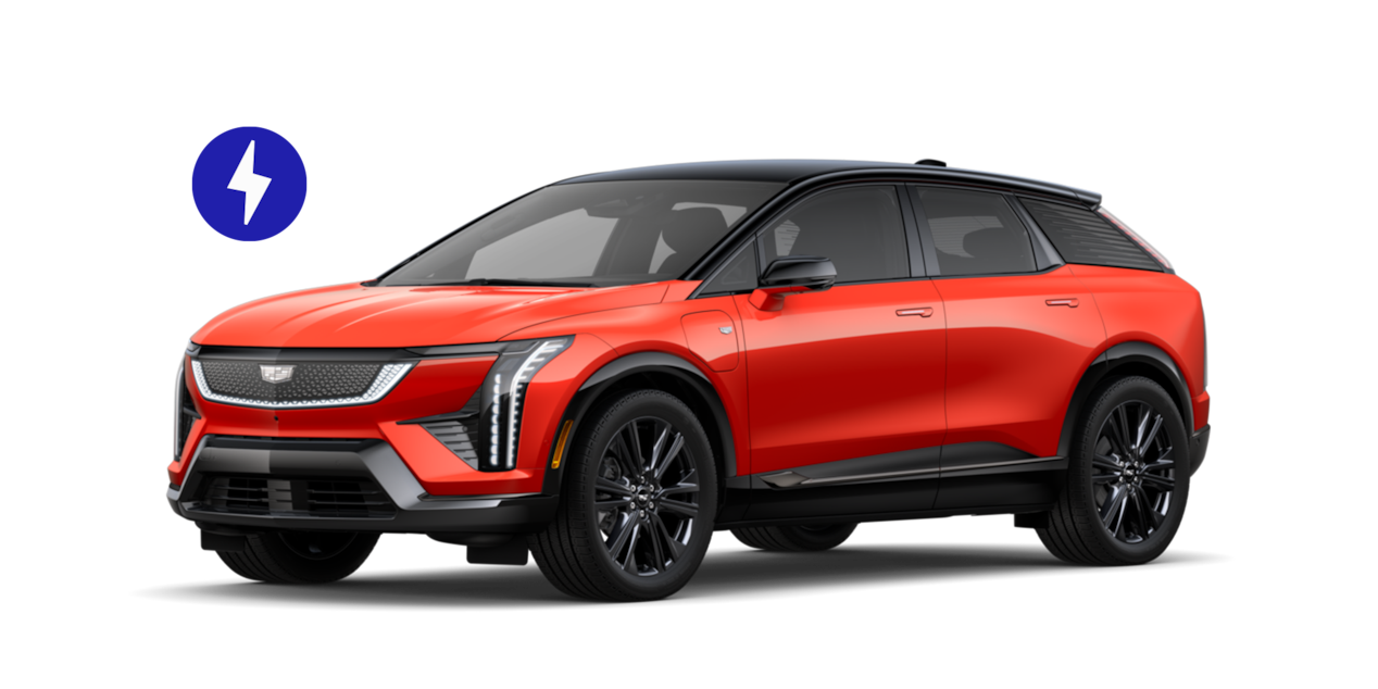 A Side Profile of the Orange 2027 Cadillac OPTIQ
