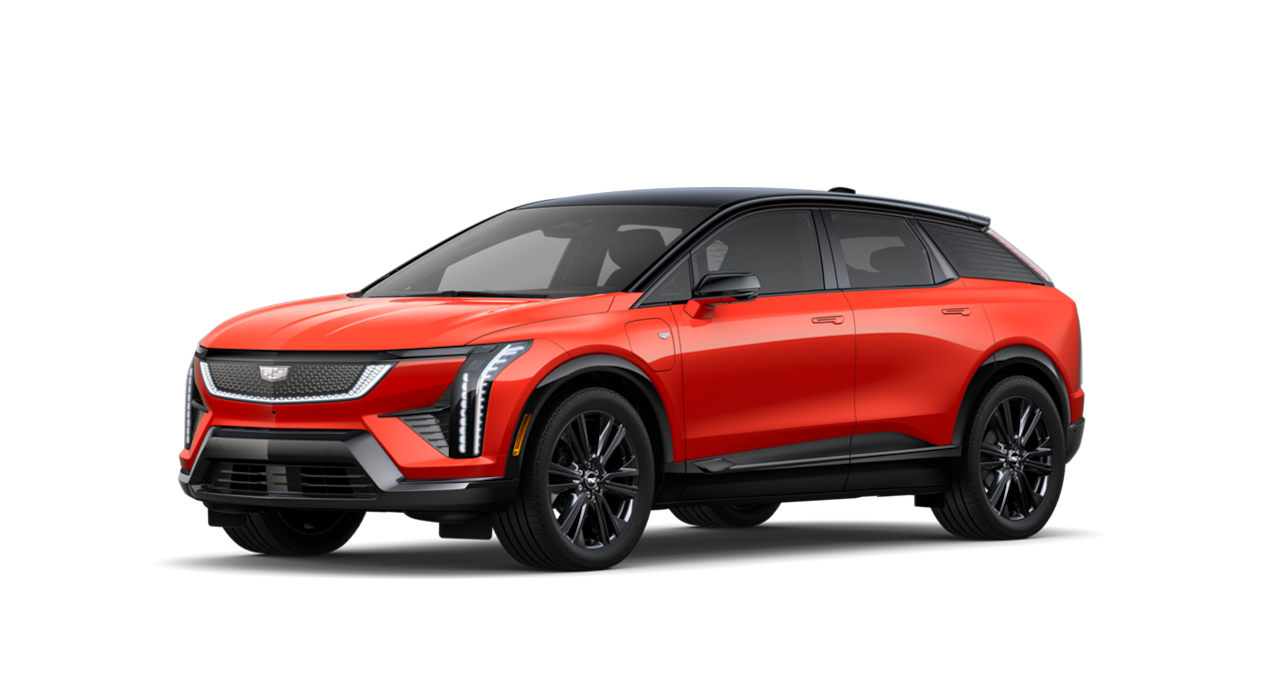 A Side Profile of the Orange 2027 Cadillac OPTIQ