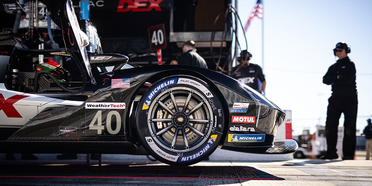 The Cadillac Racing Team Behind the Pink V-Series.R Racecar Celebrating the Petit Le Mans Victory