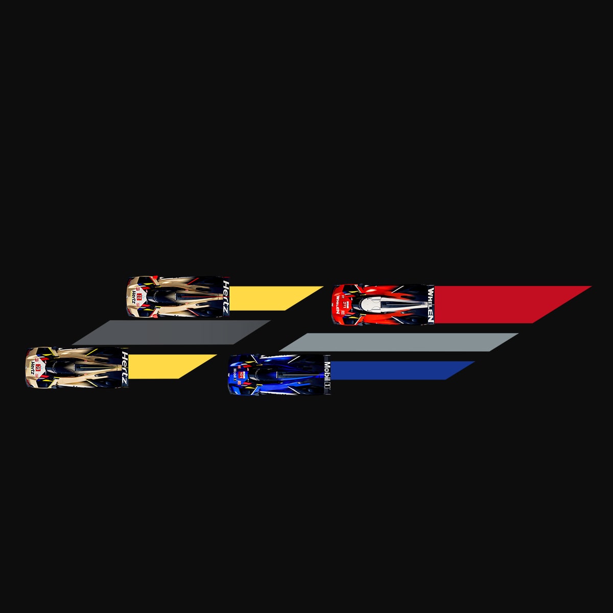 Four car image for Le Mans Race