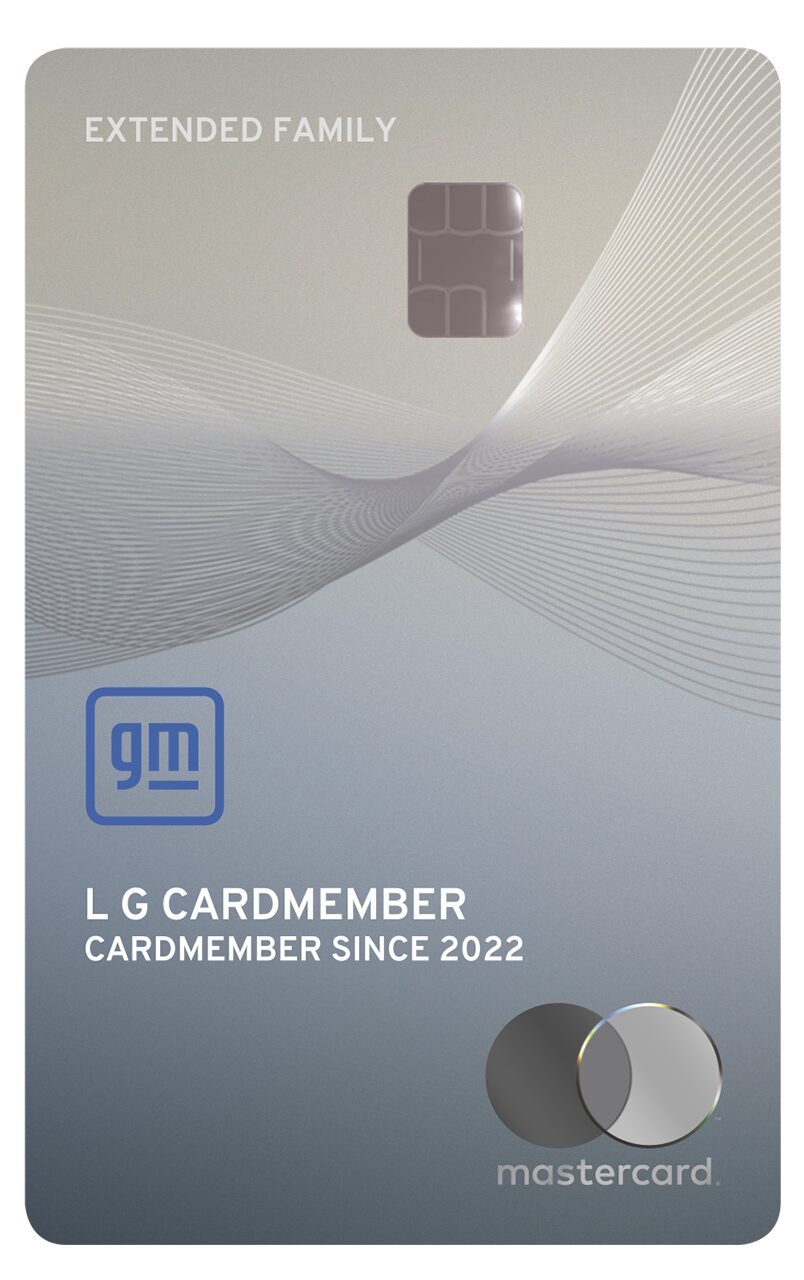 GM Extended Family Card Used to Earn or Redeem Points