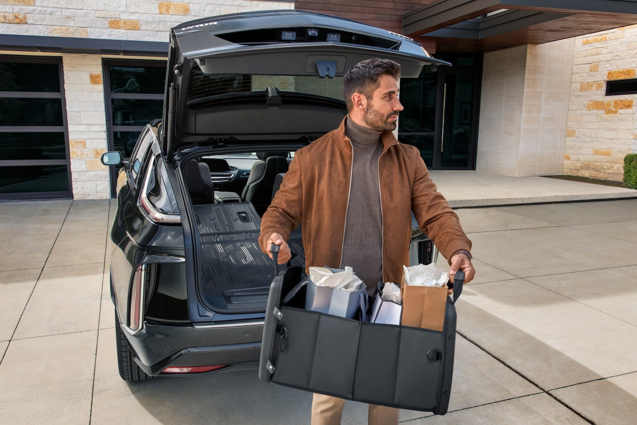 Man using his Cadillac vehicle accessory