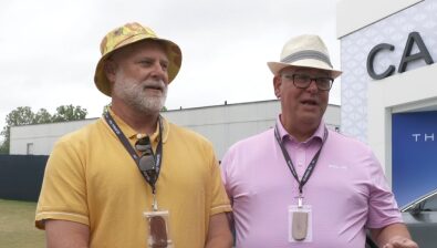 My Cadillac Rewards members being interviewed about their experience at the 2022 PGA Championship