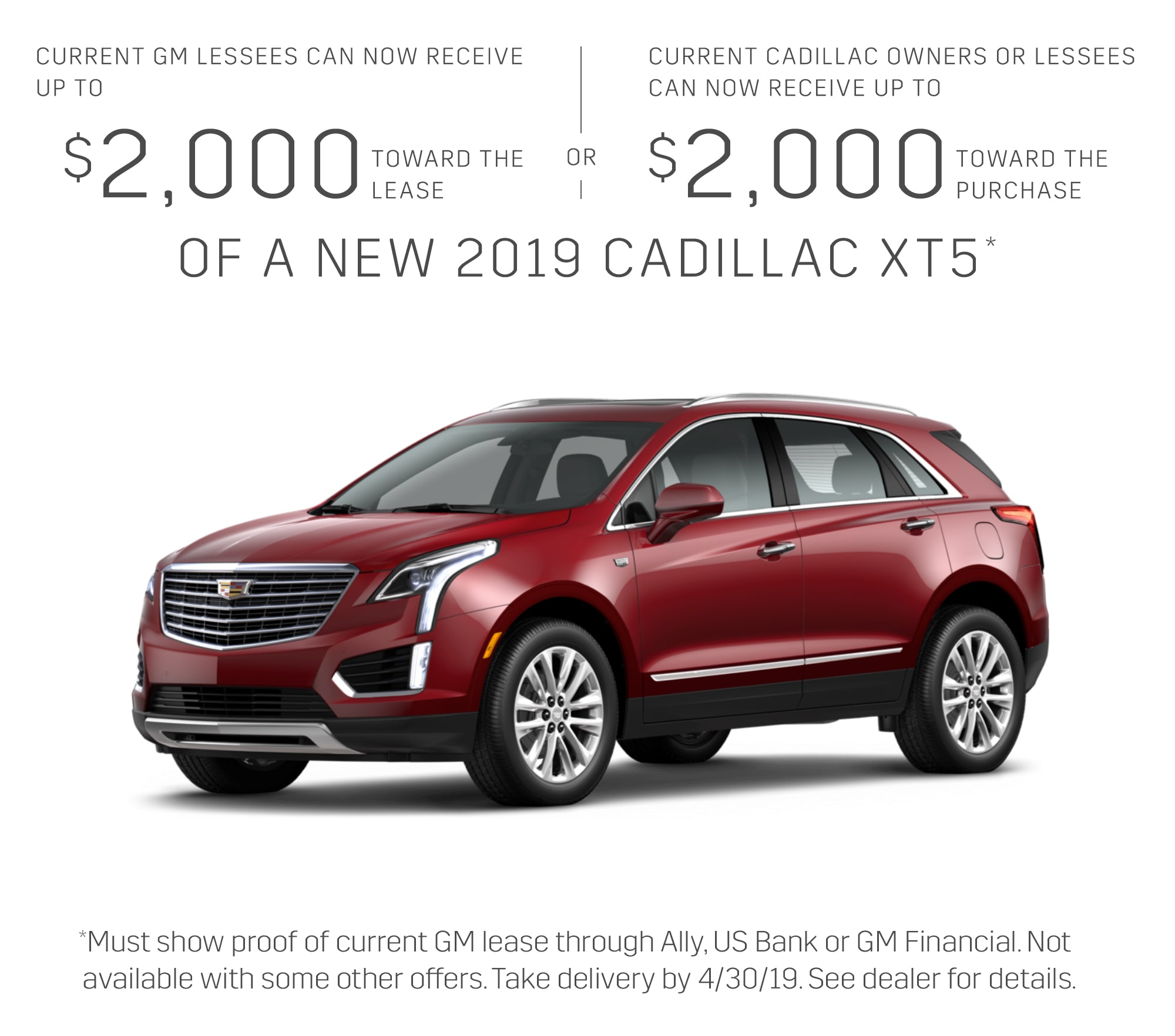 Cur Offers Special Deals Cadillac 2019 Cadillac Xt5 Fwd Preferred