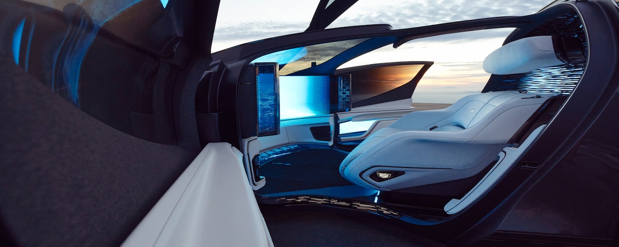 The Cadillac InnerSpace Concept Vehicle Driver Seat and Interior