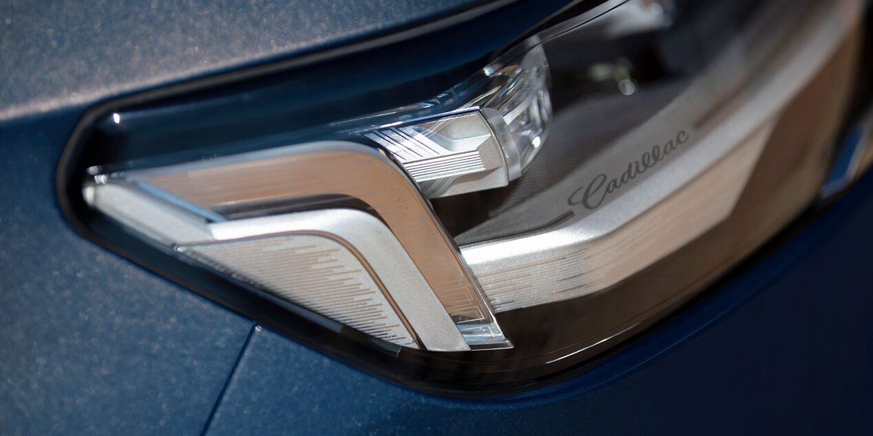 Close-Up on the Headlamp of the Cadillac Escalade