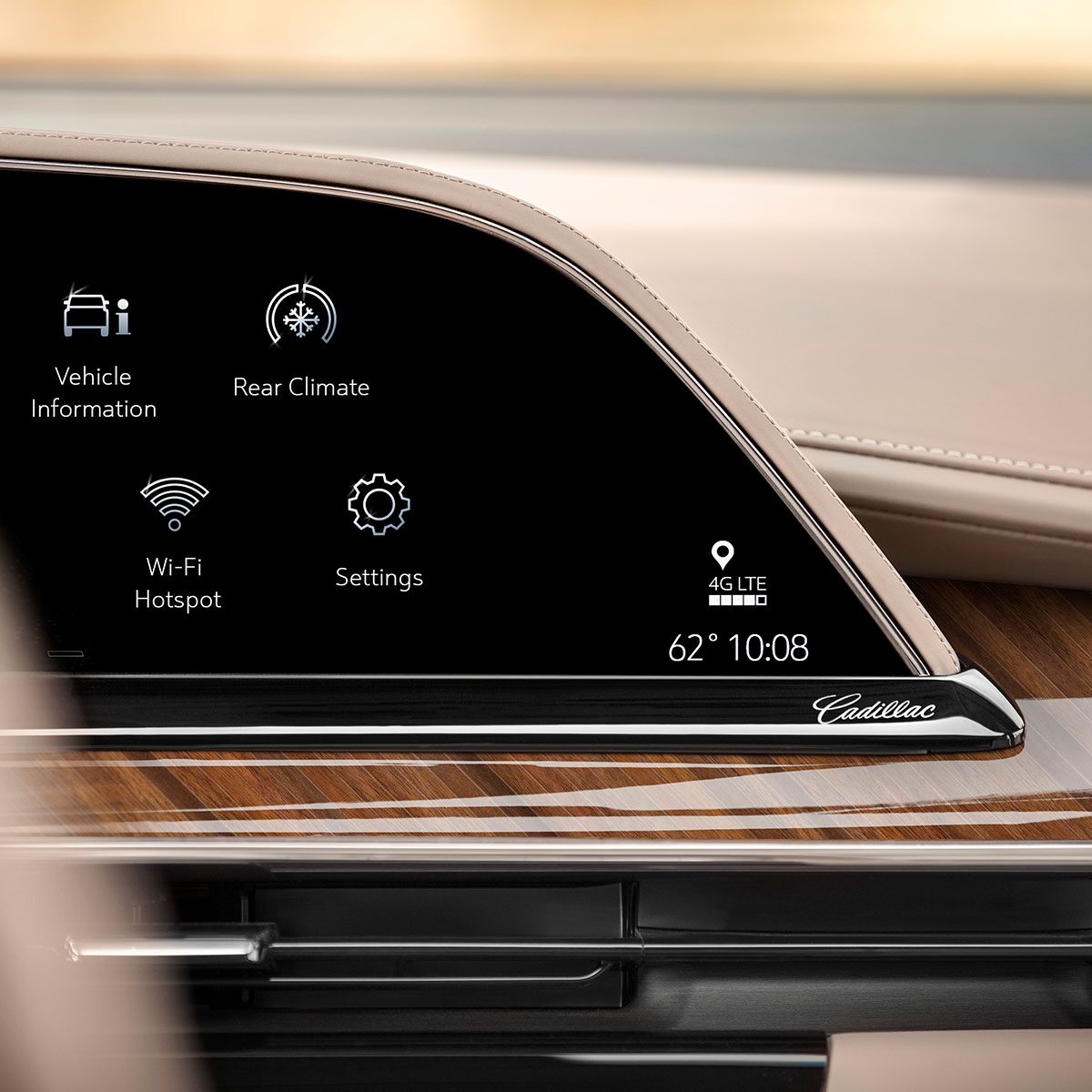 Close=Up on the Infotainment System of the Cadillac Escalade