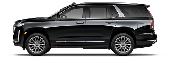 A Side Profile of the Cadillac Escalade in Black
