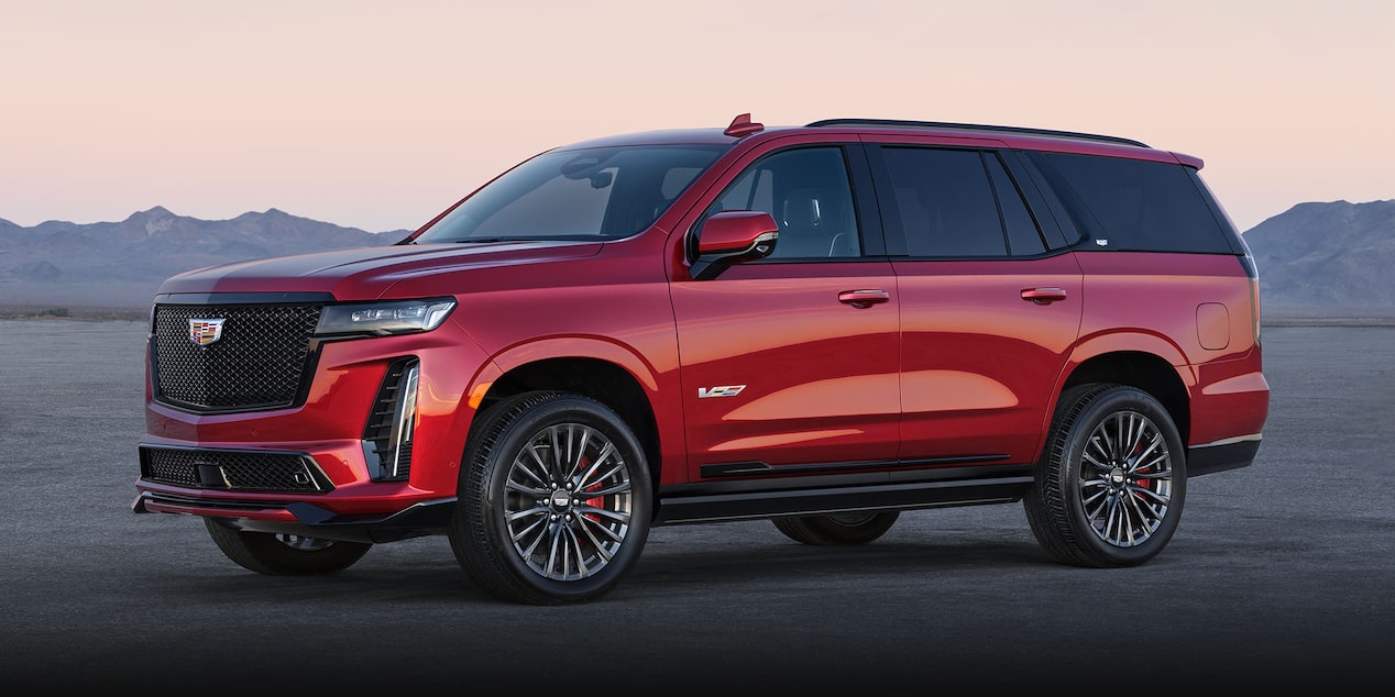 2024 Escalade V Side Profile Parked in Desert Landscape