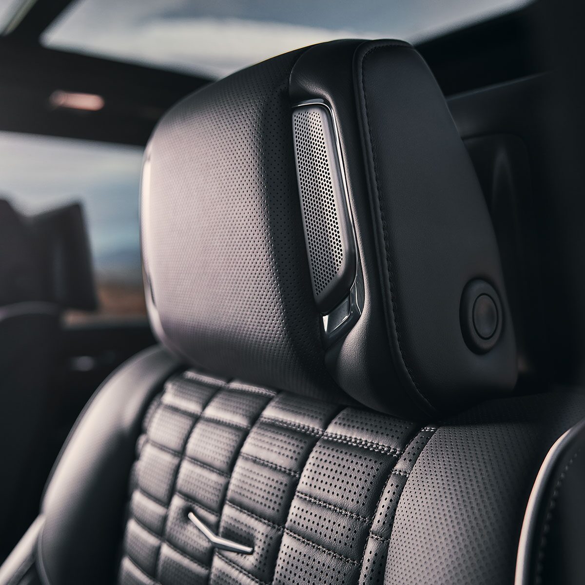 AKG Speakers in Headrest Inside the 2024 Cadillac Escalade V