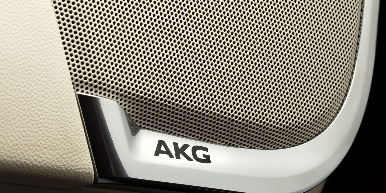 Close-up of the AKG Speakers in the Cadillac Escalade