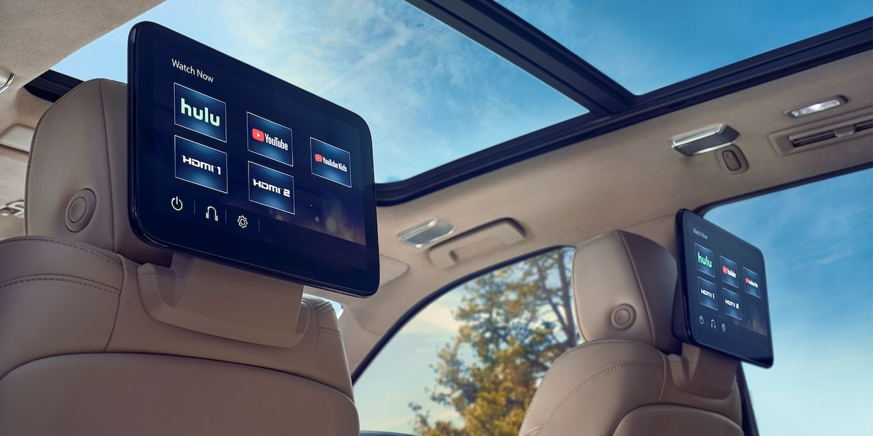 View of the Rear Seat Entertainment System in the Cadillac Escalade