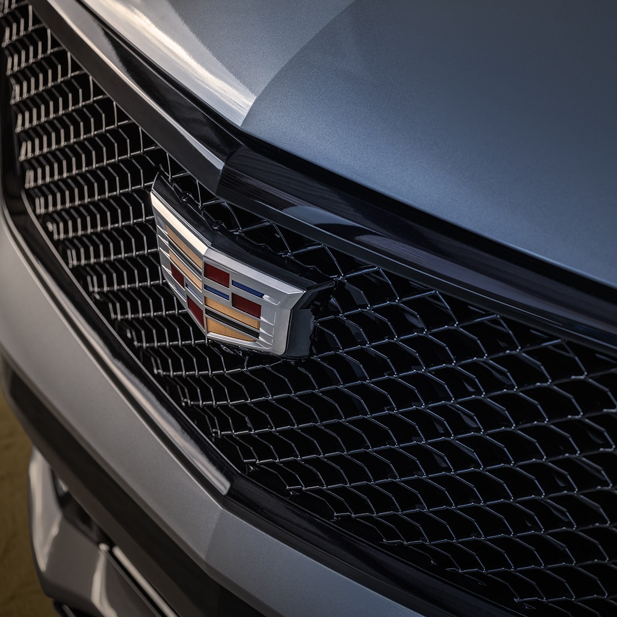 The Iconic Cadillac Crest on the Front-End of the XT4