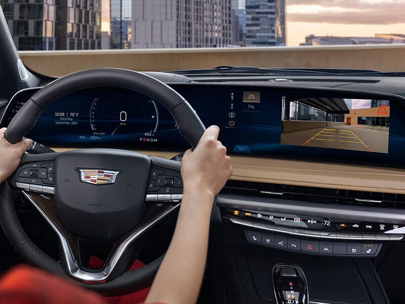 The Rear Cross Traffic Safety Feature on Display on the XT4's Infotainment System