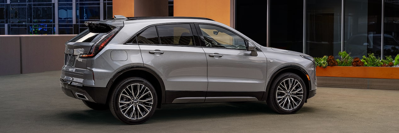 The Cadillac XT4 Parked Outside the Office During a Sunny Day