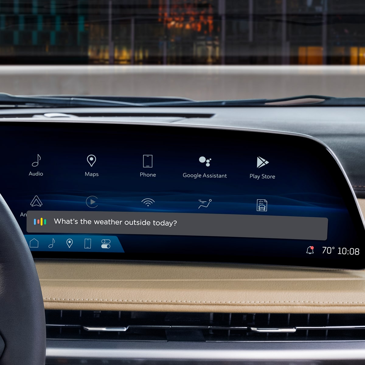 Google Built-In Displayed on the Infotainment System of the XT4