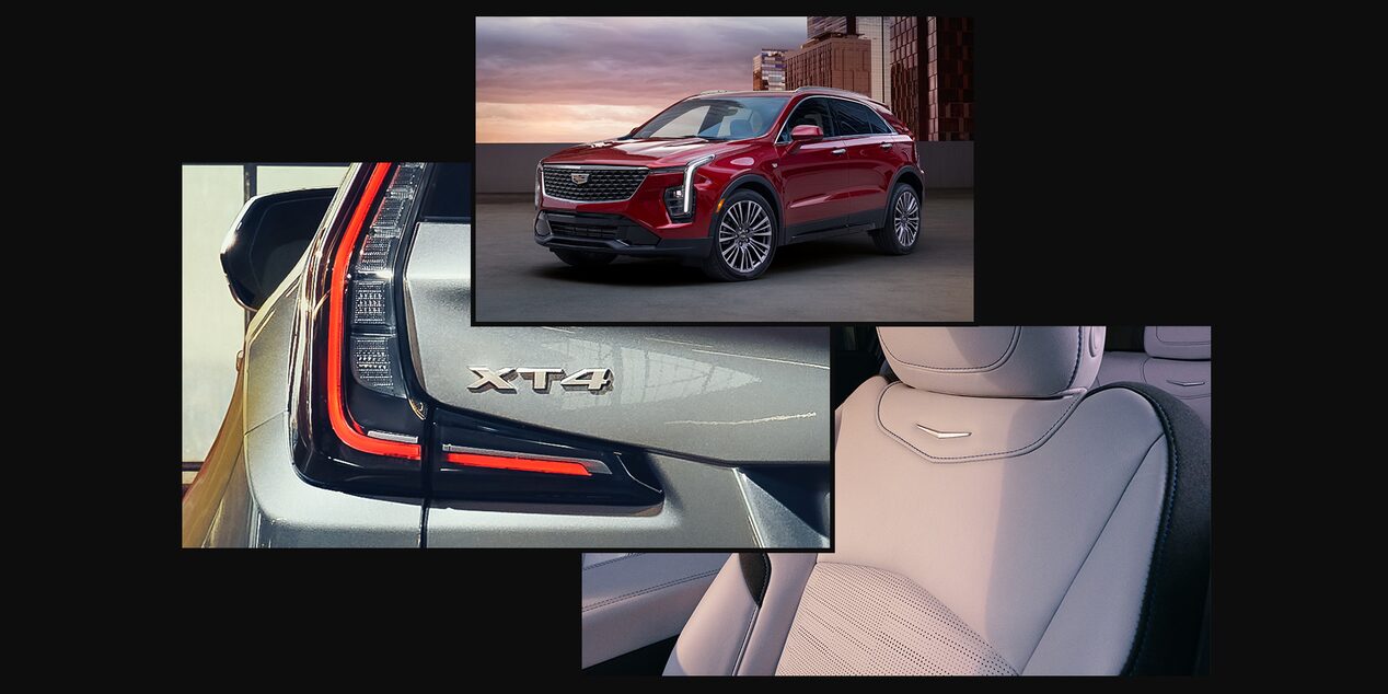Collage of Photos Showcasing The 2024 Cadillac XT4