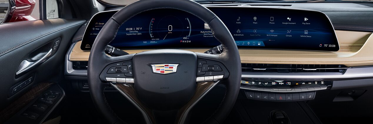 Interior 33" Diagonal LED Infotainment Display Inside The 2024 Cadillac XT4