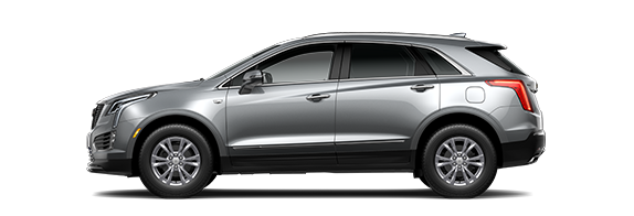 Profile of the Satin Steel Metallic Cadillac XT5
