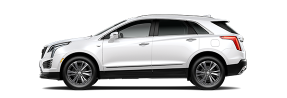  Profile of the Crystal White Tricoat Cadillac XT5