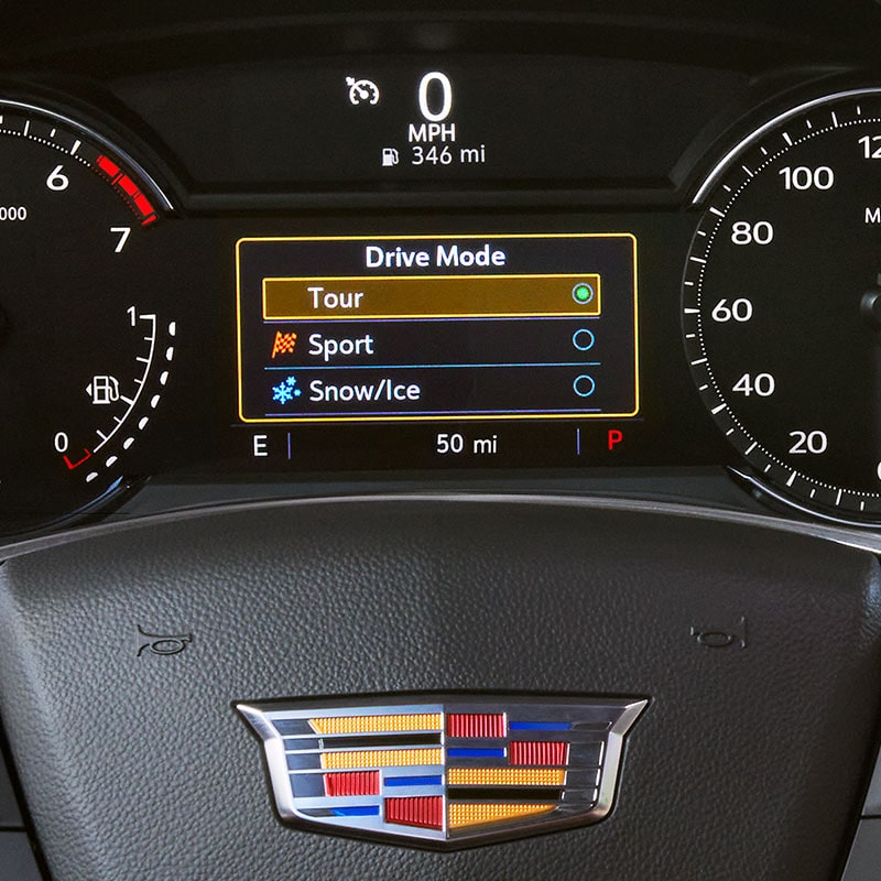 All-Wheel Drive Settings Displayed on the Speedometer