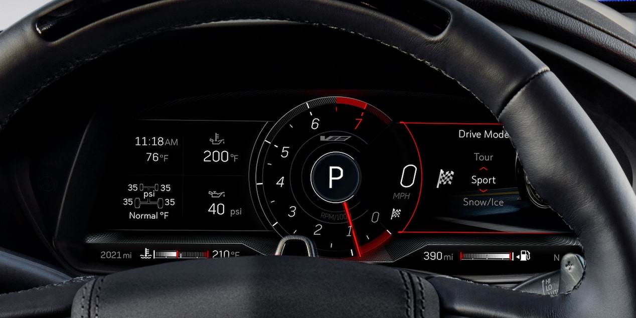The Instrument Cluster of the Cadillac CT4-V