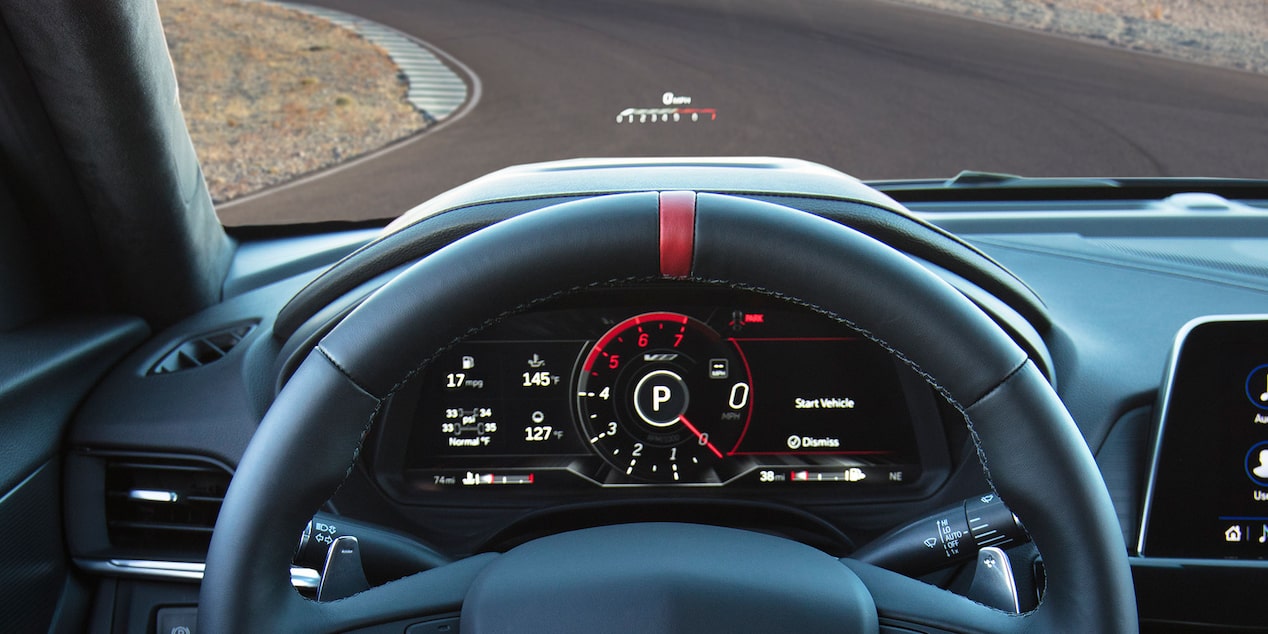 The Heads-Up Display in Action of the Cadillac CT4-V