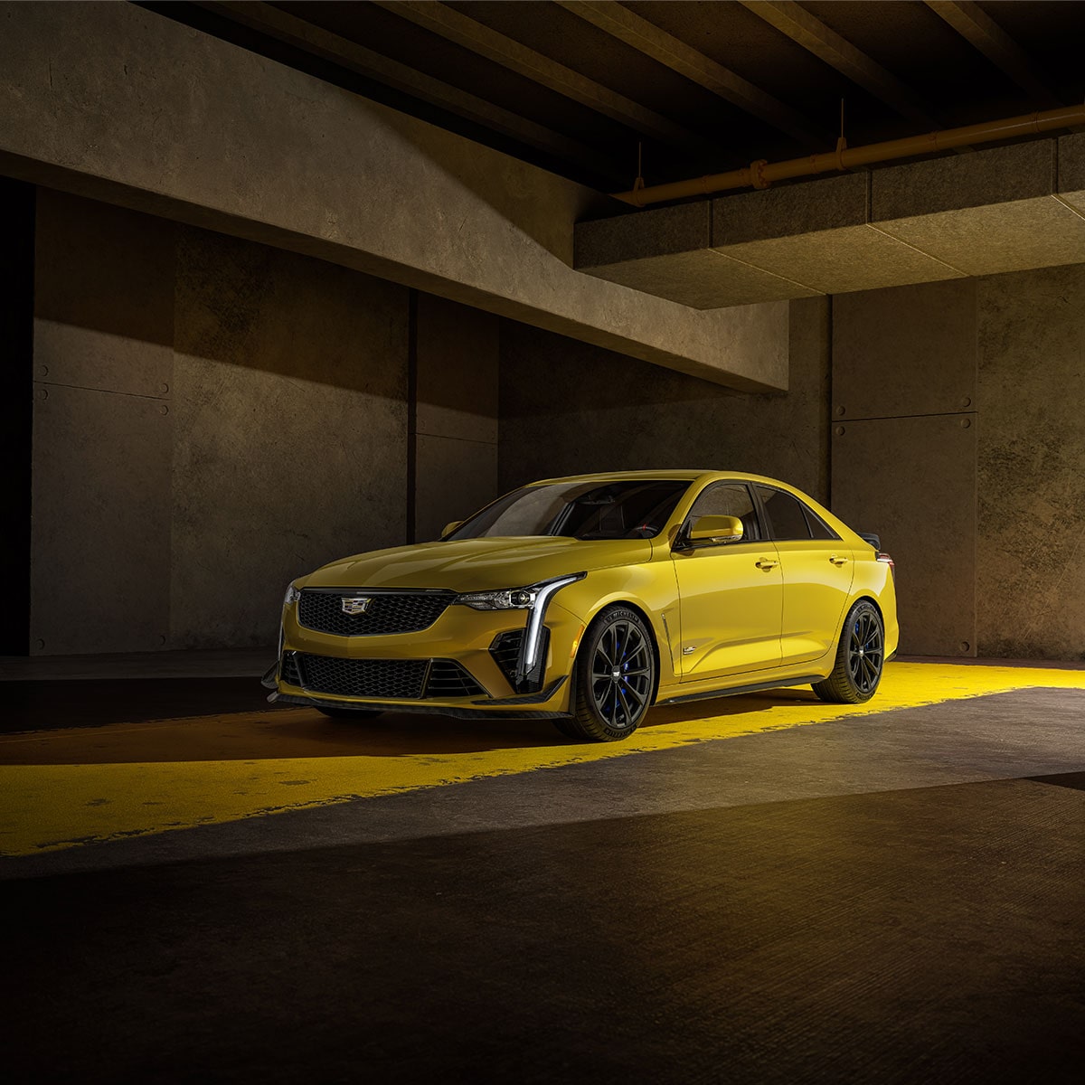 Cyber Yellow Metallic CT4-V Blackwing
