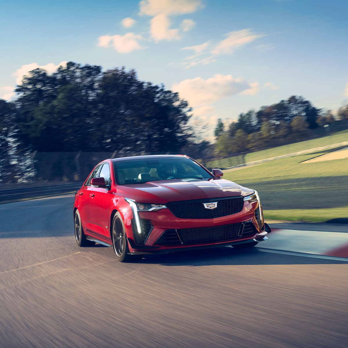 Velocity Red CT4-V Driving on a Track