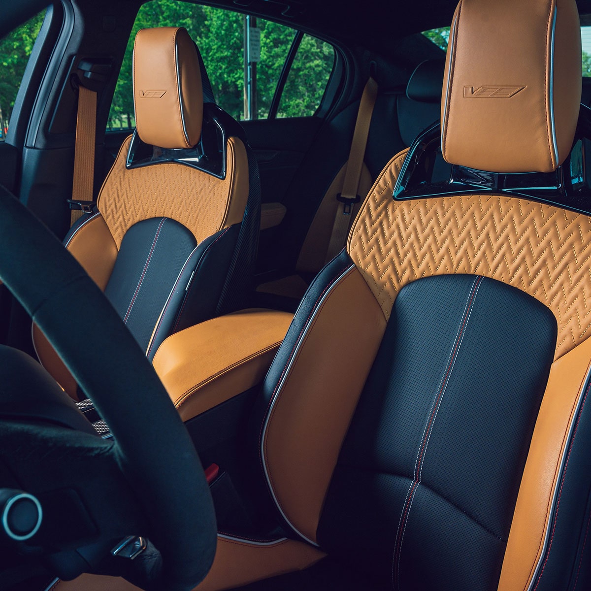 Luxury Interior seating in a CT5-V Blackwing