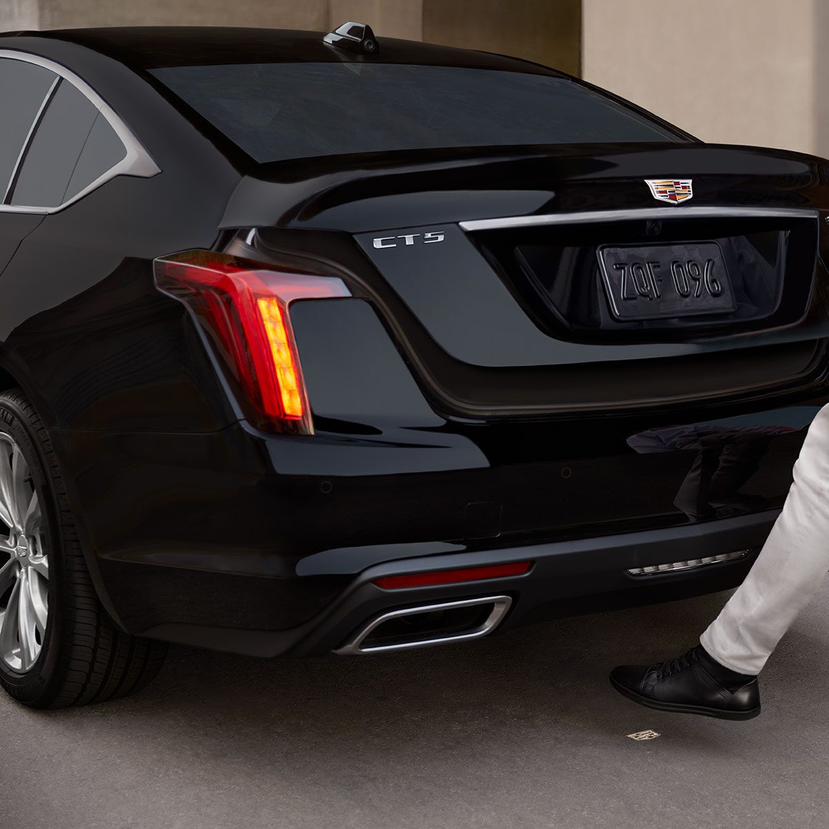 Man Using the Hands-Free Decklid Release on the 2023 Cadillac CT5