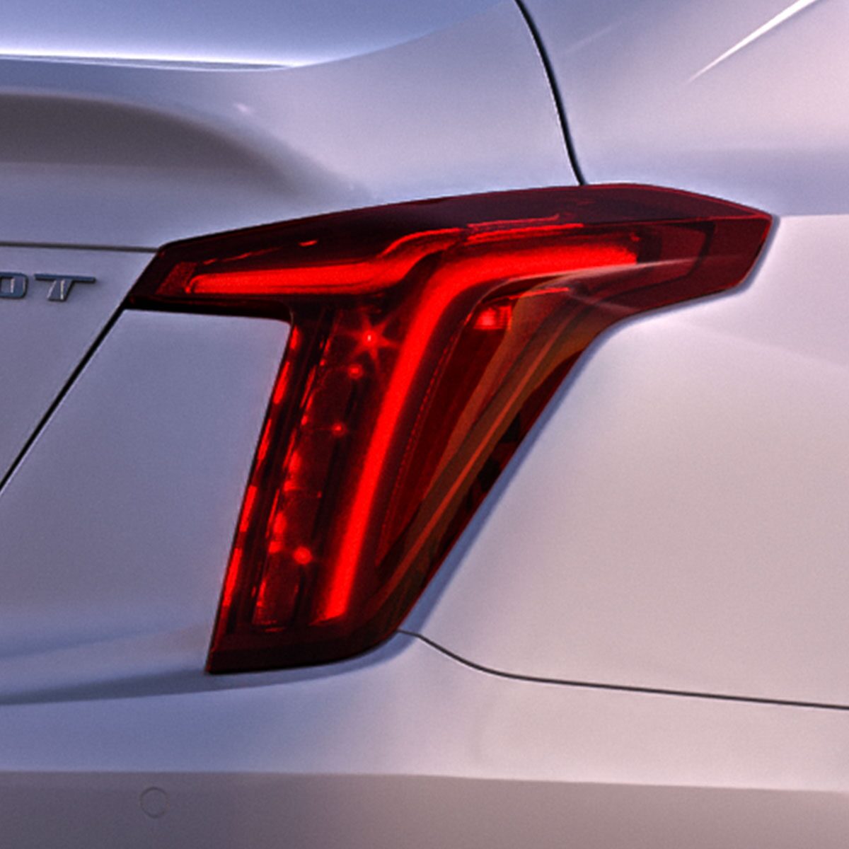 Cadillac Signature Vertical Tail Lights on the 2023 CT5