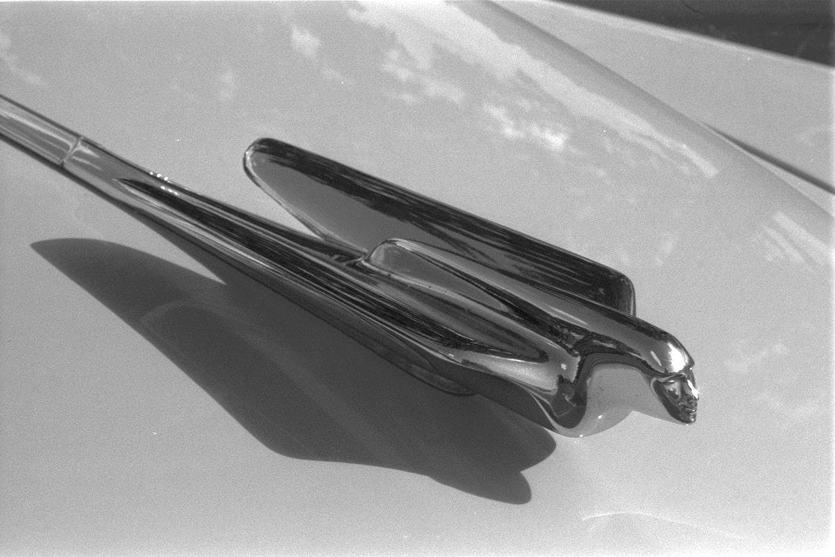 Adorno cromado para el cofre del Cadillac