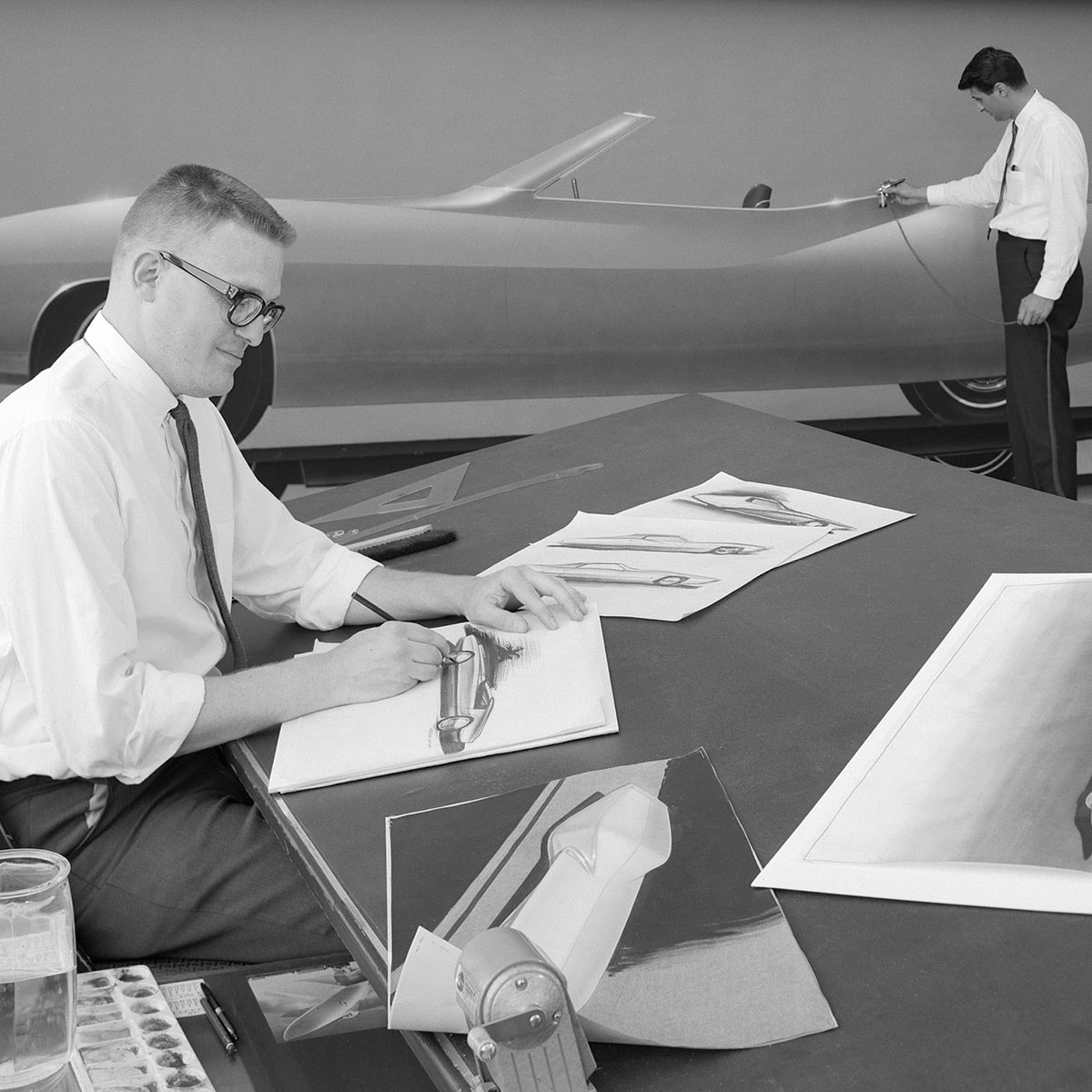 Diseñadores trabajando en el estudio, 6/3/1965