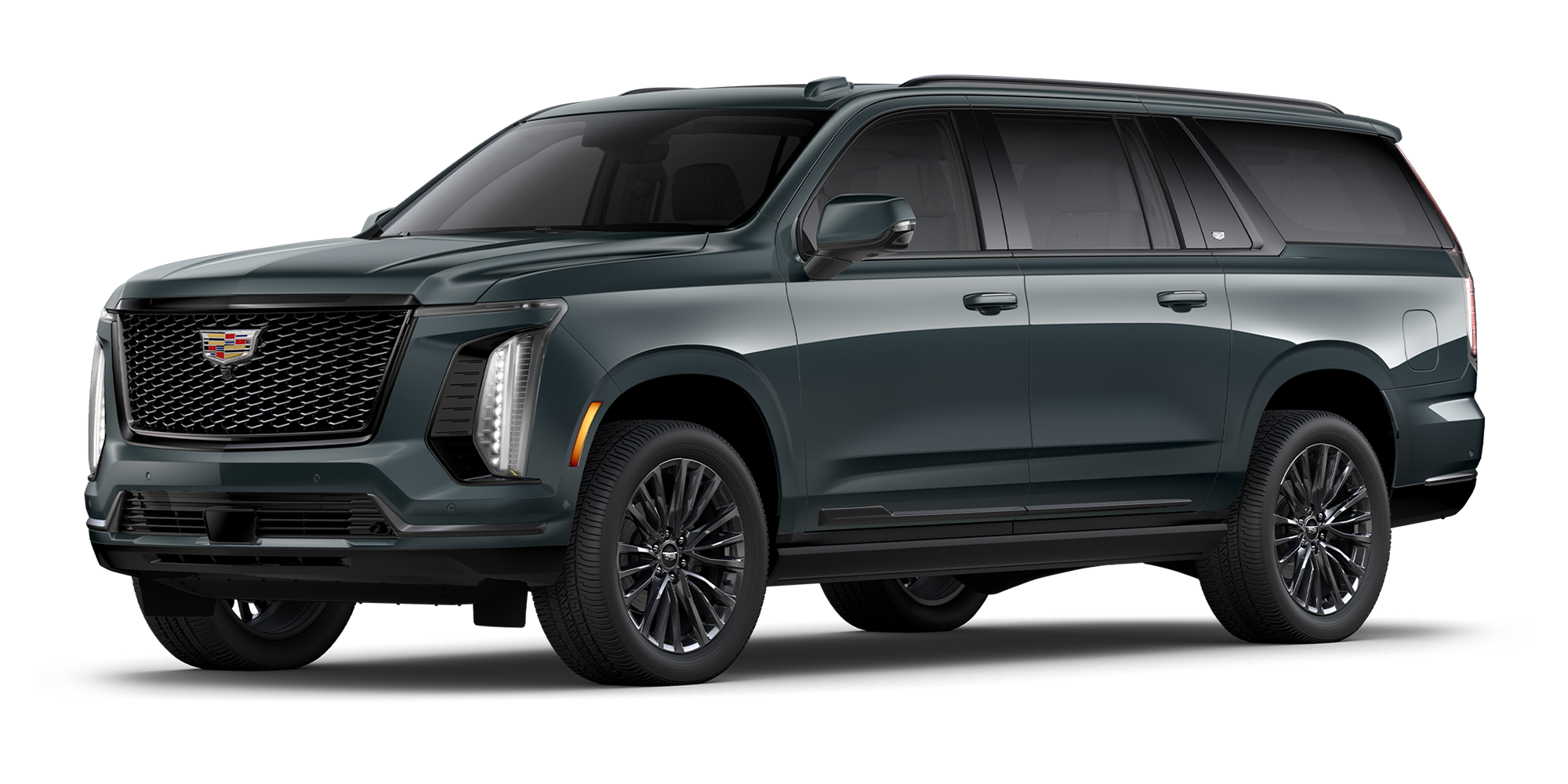 Full exterior view of a Cadillac Escalade ESV for sale in Beverly Hills