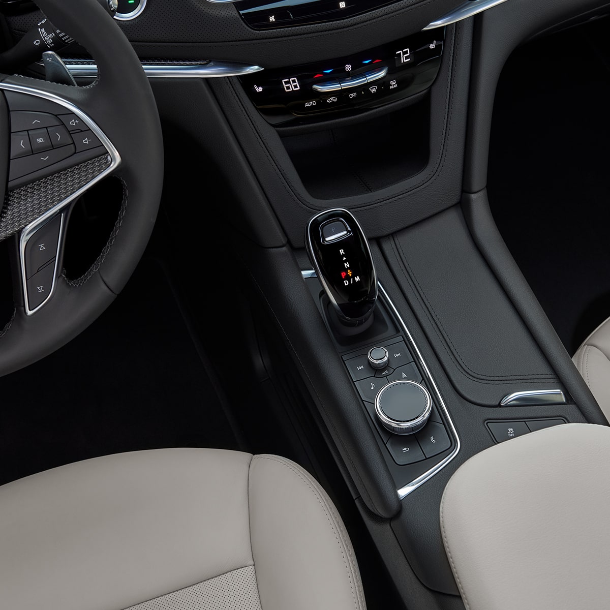 La palanca de cambios electrónica avanzada de 9 velocidades de la Cadillac XT5
