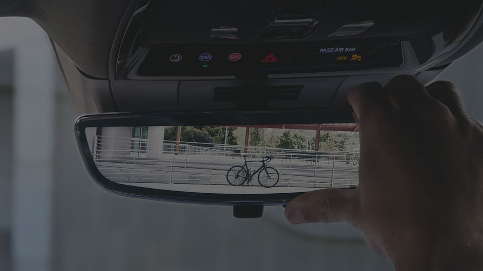 Rear Camera Mirror Display in a 2027 Cadillac LYRIQ.