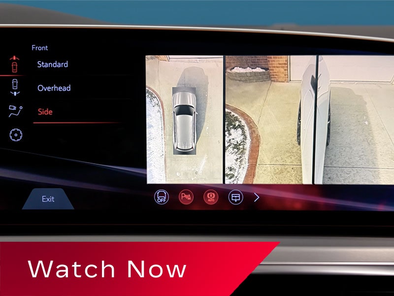 Close-up of the Cadillac LYRIQ HD Surround Feature on the Driver's Dashboard Screen