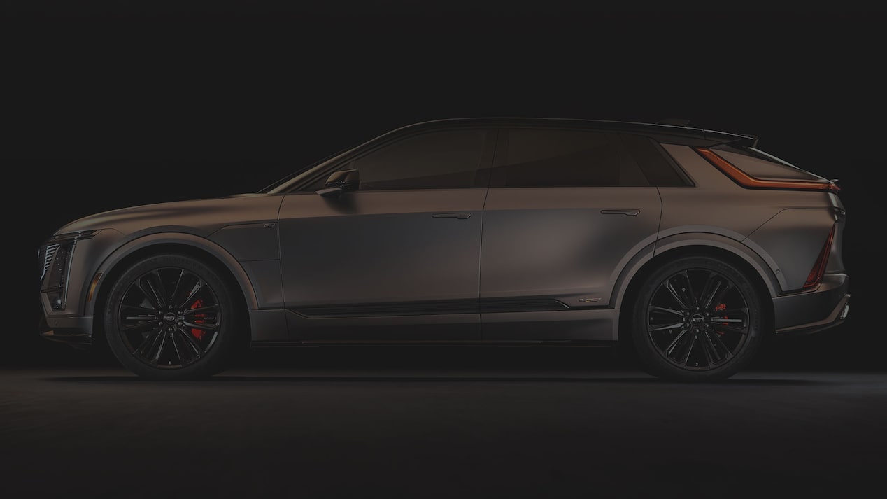 Close-up of a Woman Driving the Cadillac LYRIQ